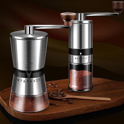 Bärbar 304 Rostfritt Stål Handvevad Kaffekvarn