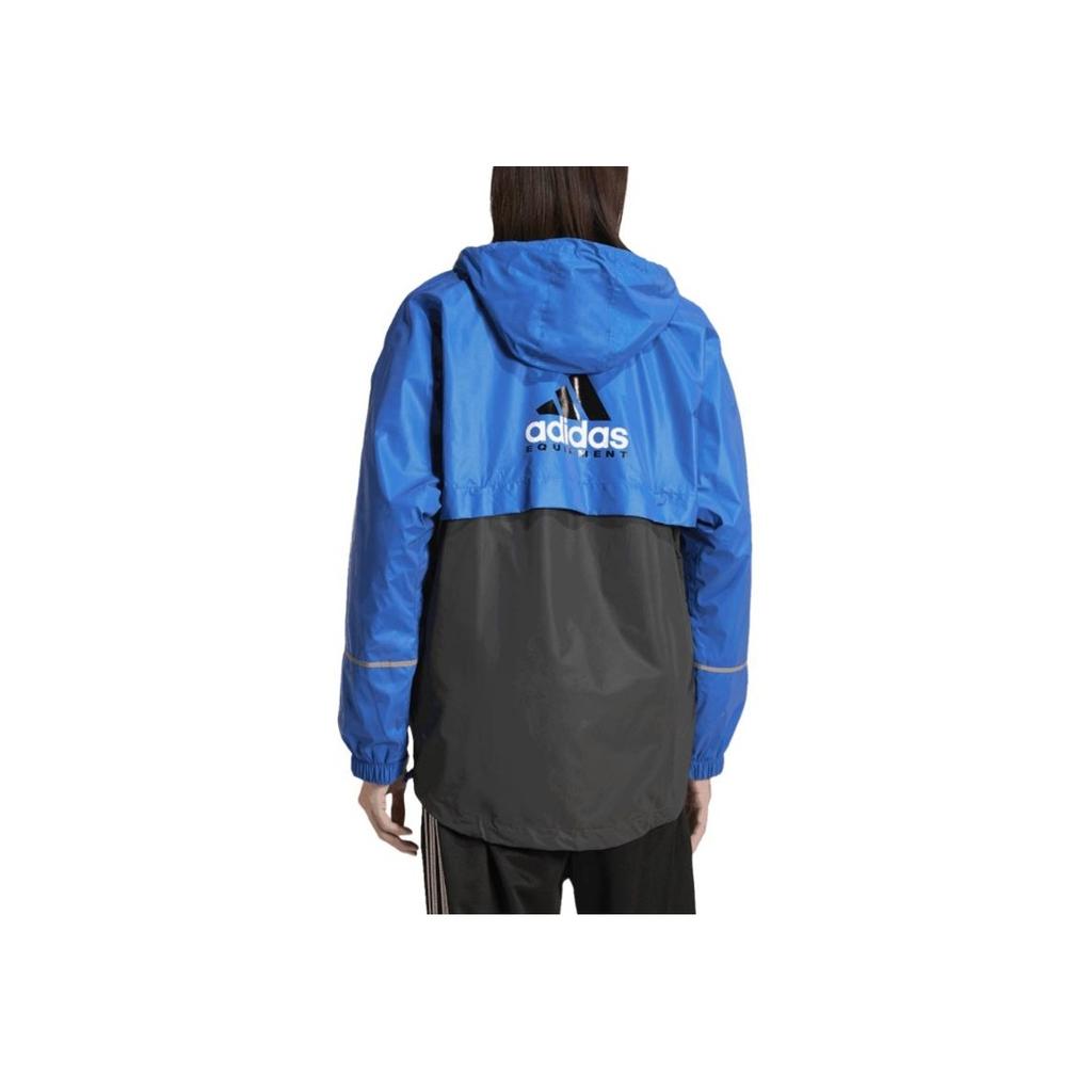 adidas Windbreaker EQT Retro Reflective Series Sports Hooded American Fashion Long Sleeve Jacket Men Jacket Blue JC8230