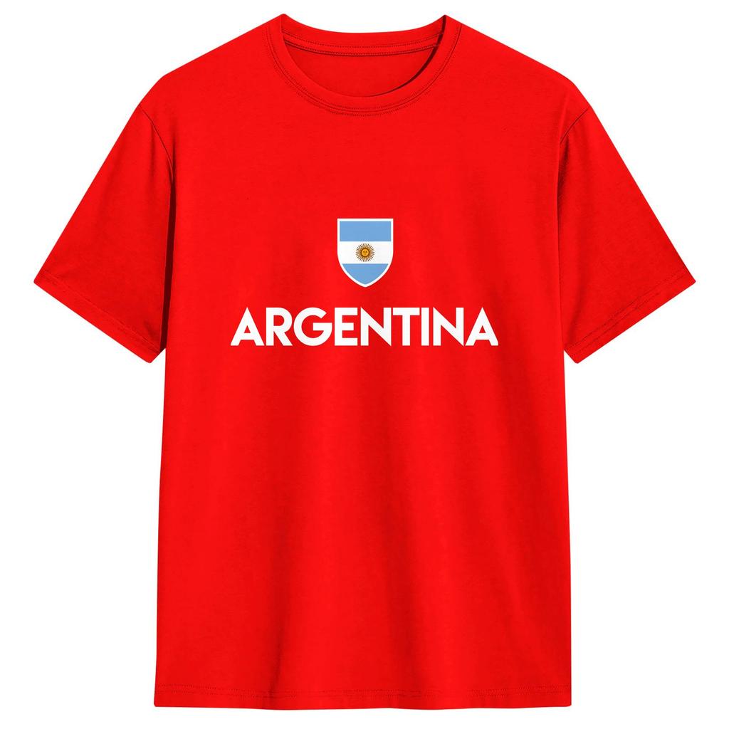 Argentina Flag Cotton Tshirt For Unisexs Beach Classic Tshirts Oneck Fashion Tees Big Size Wholesale Clothes