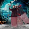 Halloween Swing Hanging Decoration Red Swing Electric Light Sound Induction Horror Trick Decoration