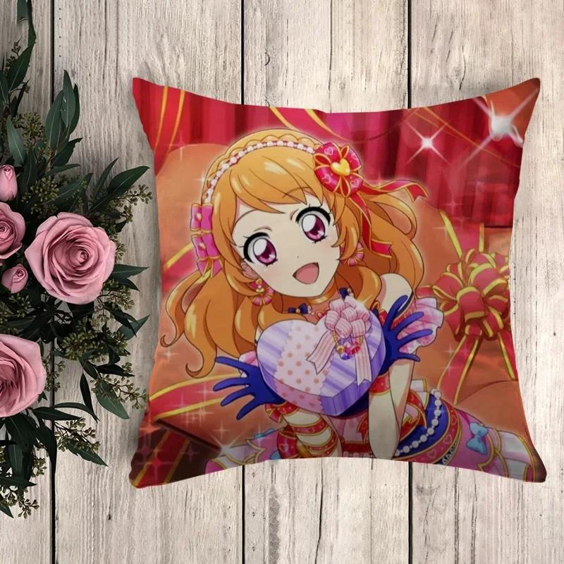 Pillowcase A-Aikatsu Pilow Cases Throw Pillows Anime Pillow Cover Decorative Pillowcases Cushion Covers Fall Decor
