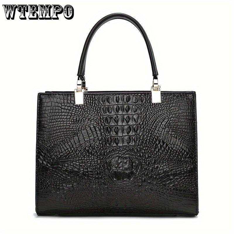 New Handbag With Crocodile Pattern, High Quality And Large Capacity Gift For Mom Crossbody Handbag Tote Bag