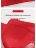 Roter Spitze Plus Size Drahtloser Dünnkorb-BH mit stilvollem Rücken