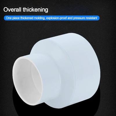 Practical ABS Exhaust Pipe Reducer Adapter White Portable Ventilation Pipe Fittings Pipeline Variable Diameter Joint
