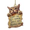 Cat Design Car Rearview Mirror Ornament - Versatile decoration with backpack and keychain, cute
