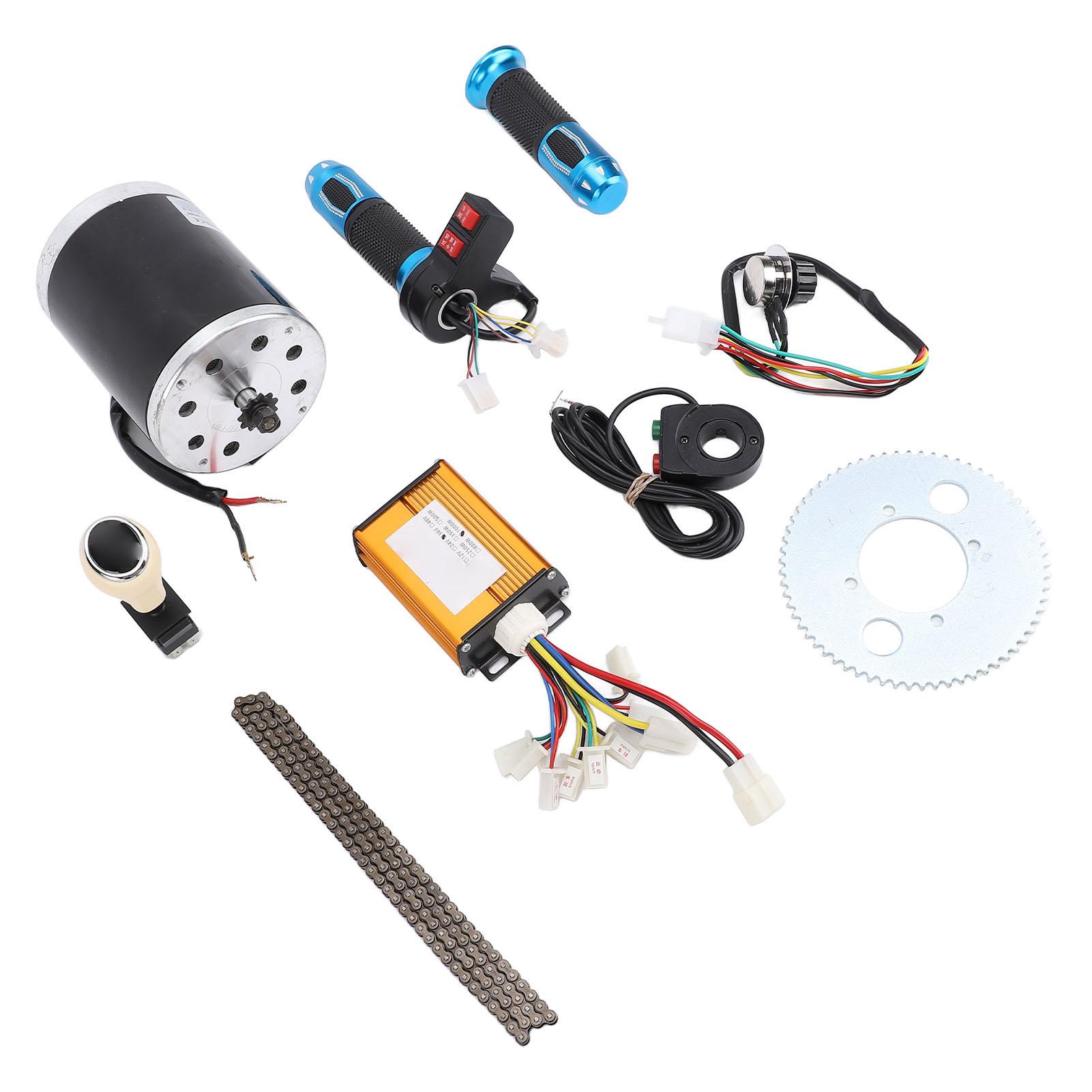Электрический щеточный мотор Комплект 36В 800Вт Щеточный контроллер мотора Звездочка Цепь Ручка газа Переключатель Вперед Назад Комплект