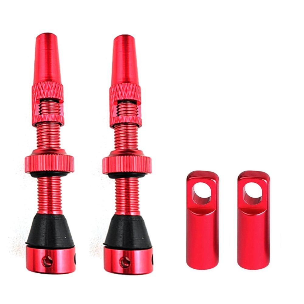 

1 Pair 40mm/44mm/60mm Tubeless Tire Valves CNC Technology Bike Valve Kits Mountain Road Bike 60mm красный