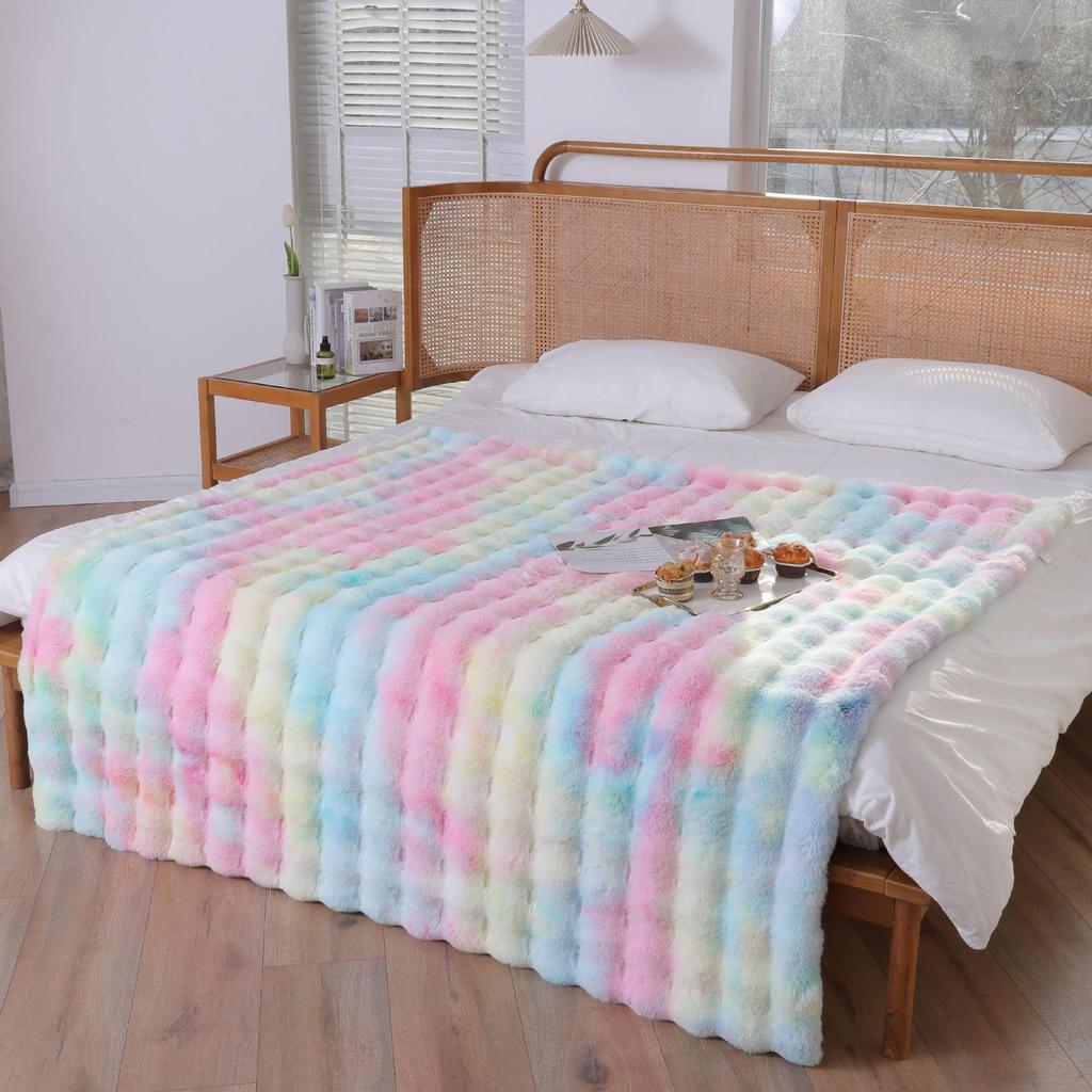 Thickened Warm Tie Dyed Blanket