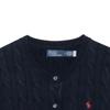 Polo Ralph Lauren Ss23 Solid Color Logo Embroidered Single-Breasted Long Sleeve Knit Sweater Women sweater Blue WMPOSWENDW20116-400