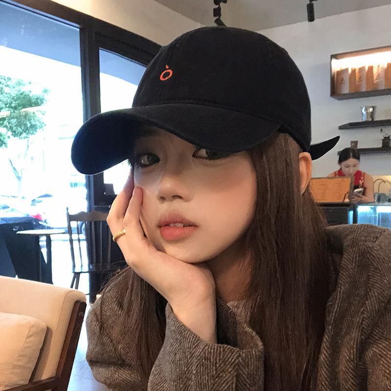 Fashion Hat Zhang Jingyi with Baseball Cap Women's 1 New Korean Version Soft Top Wide Brim Big Face Show Face Small Peaked Cap