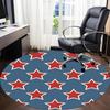 1pc Stars Circle Office Round Area Rug, Under Office Chairs Bedroom Living Room Home Decor, Room Deco