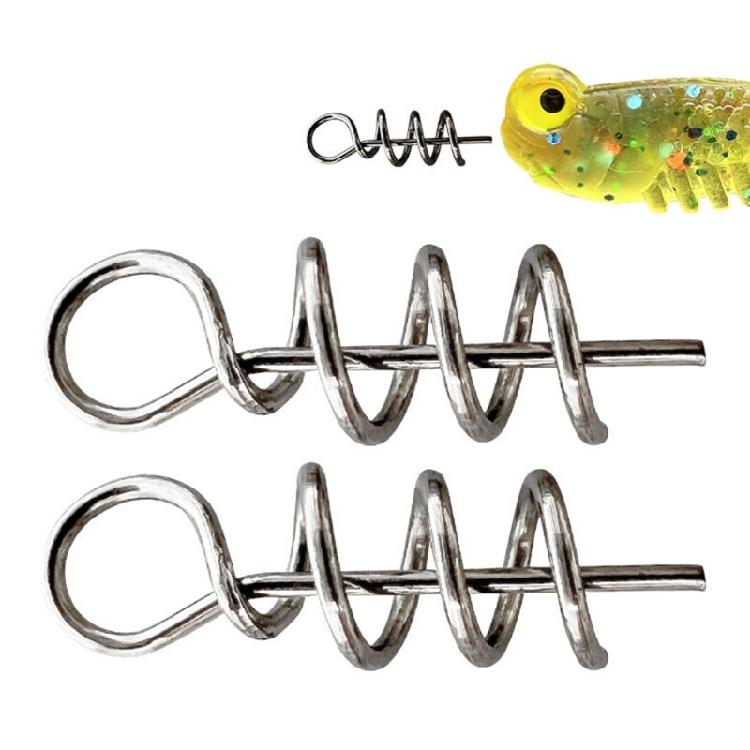 100Pcs Fishing Hook Stainless Steel Spring Fishing Tackle Fishing Lock Accessory