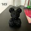 Integrated Molding Ornament Romantic Rose Ornament, Bear Decorative Sculpture for Healing Design Valentine Day Anniversaries Birthdays Multi-Scene Use