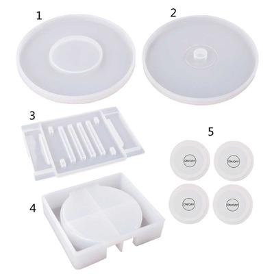 Molde de fundição de sabão de gesso epóxi faça você mesmo artesanato copo tapetes molde de silicone cristal ágata coaster molde caneca almofada molde de fundição de resina