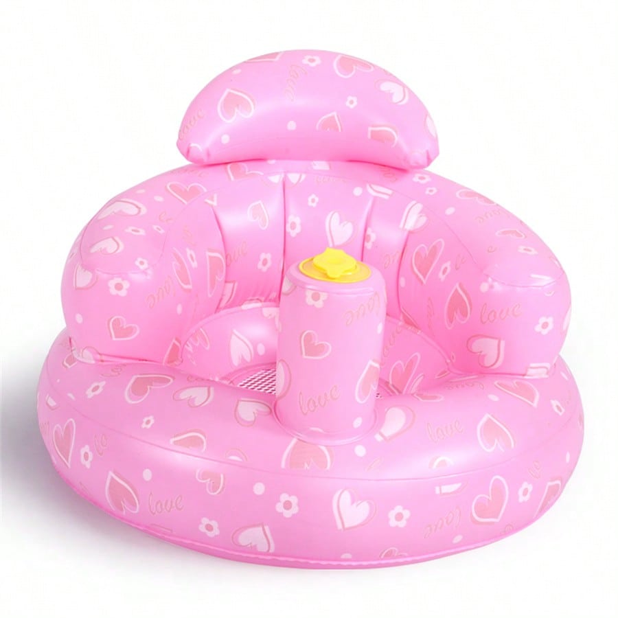 1pc Baby Inflatable Sofa Chair For Learning To Sit, With Built-In Air Pump, Foldable