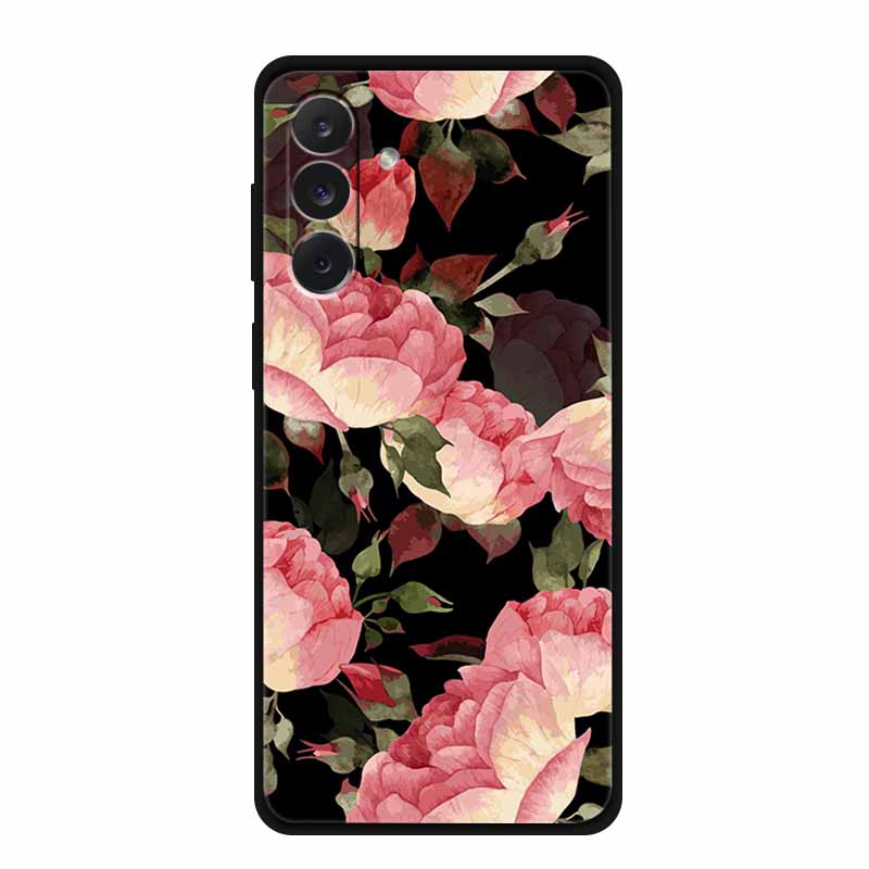 For Samsung M06 M16 M36 3D Flowers Case Soft Silicone Bumper Emboss Phone Cases for Samsung Galaxy M 06 16 36 Back Protect Cover
