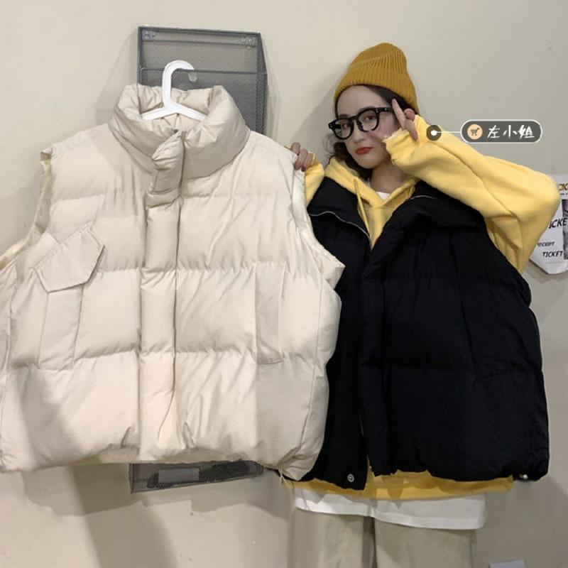 Vest women's autumn and winter new design sense niche down cotton clothes vest cotton coat