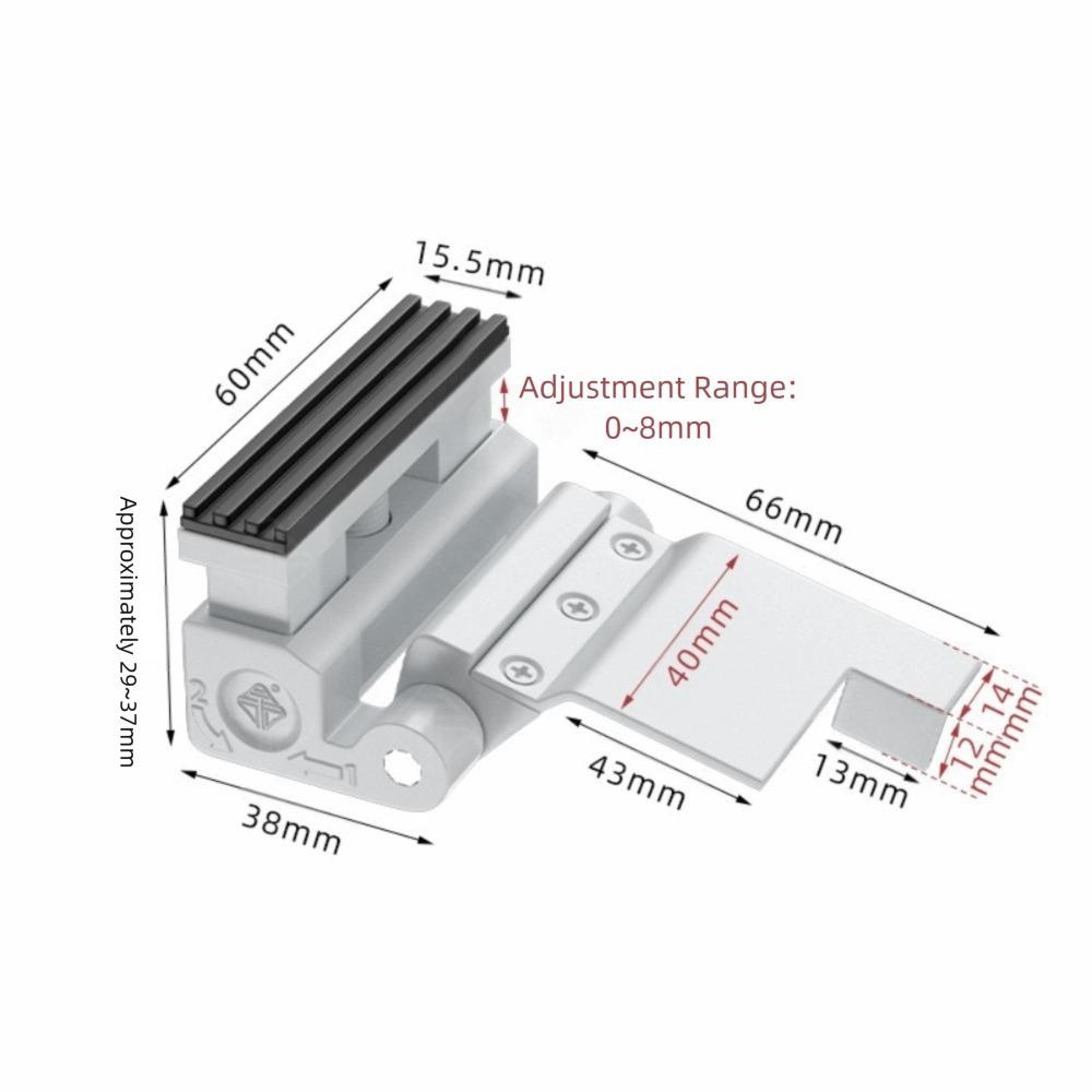 Fixed Aluminum Alloy Door Lock Reinforcement Adjustable Knob Punch-Free Anti-Theft Door Lock Heavy Duty Security Door Lock Hotel