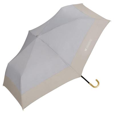 Rain Folding For Sunny and Rainy 49cm Gold For Commuting To Work or Wpc. Umbrella, Umbrella, Cut-and-Sew Plain, Mini, Gray, Days, Ribs, 160g,