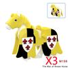 Military Building Blocks Medieval Solider Knights Equipments Mount War-Horse Wolf Flag Vests Shields Fiery Dragon Mini Blocks