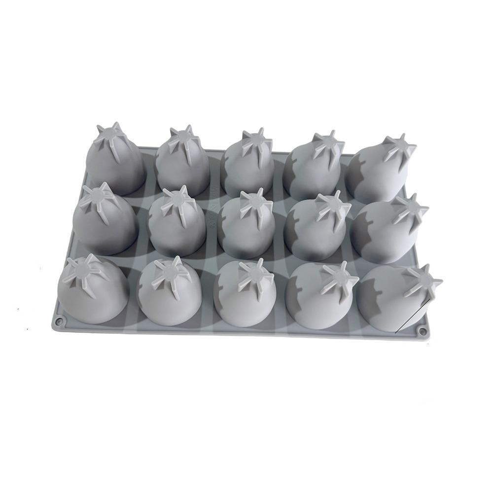 

15 Cavity 3D Pear Silicone Mold Heat-Resistant French Dessert Molds Pastry Utensil серый