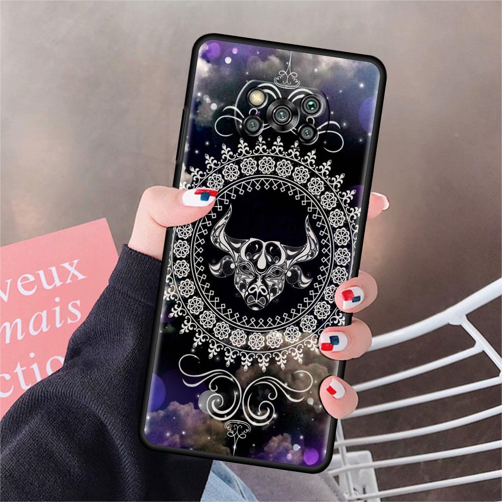 Case For Xiaomi Mi Poco X3 NFC X4 Pro F3 F4 GT M4 M3 F1 C40 11 Lite 11T TPU Silicone Funda Phone Cover Mandala 12 Constellations
