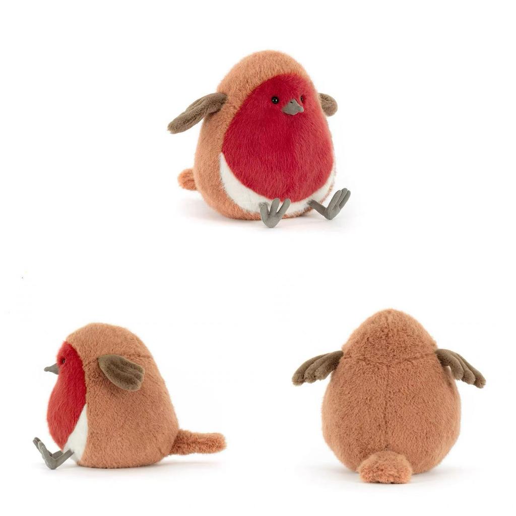 Jc Plush Robin Toy Bird Animal Stuffed Doll Bedroom Decoration Cute Kids Gift