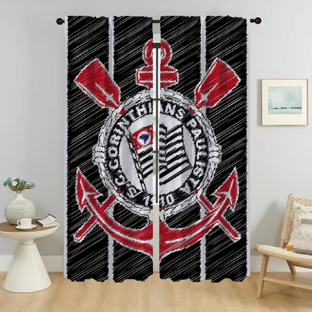 Corinthians Curtains for Living Room Curtain Kitchen Curtains 2 Pieces Tulle for Bedroom Partition Halloween Decoration Shades