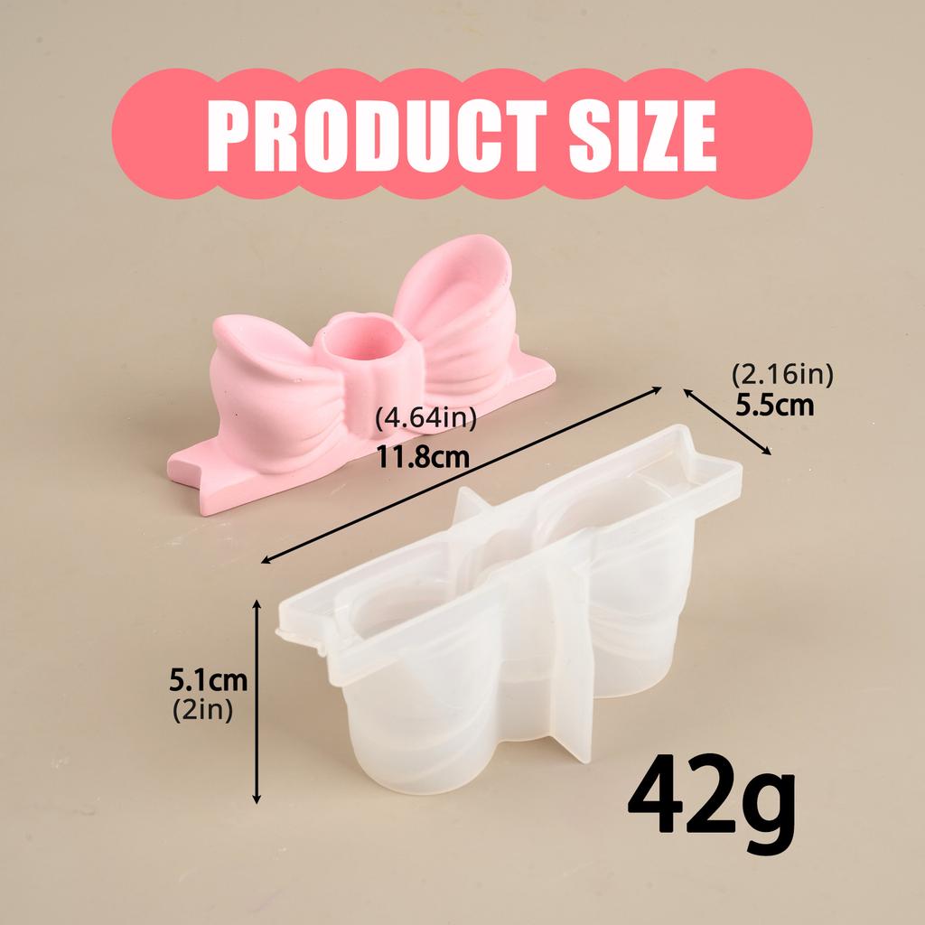 3D Schleifen Kerzenhalter Formen Gießformen DIY Fliege Kerzenständer Silikonformen Epoxidharz Formen Gipsformen