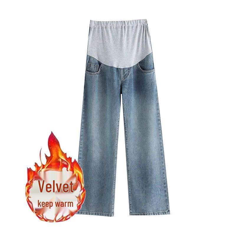 Umstandsmode 2025 Herbst/Winter Fashion Bauchbedeckendes Sweatshirt & Jeans Zweiteiler