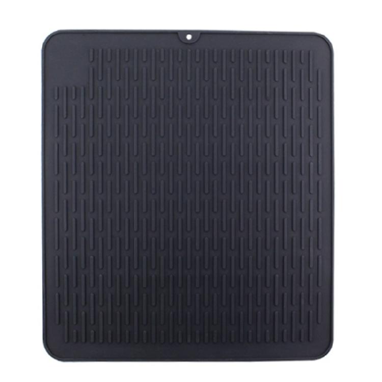Высококачественный силиконовый коврик для сушки посуды Термостойкий силиконовый коврик для сушки кухонной посуды утвари и овощей чёрный 1570₽