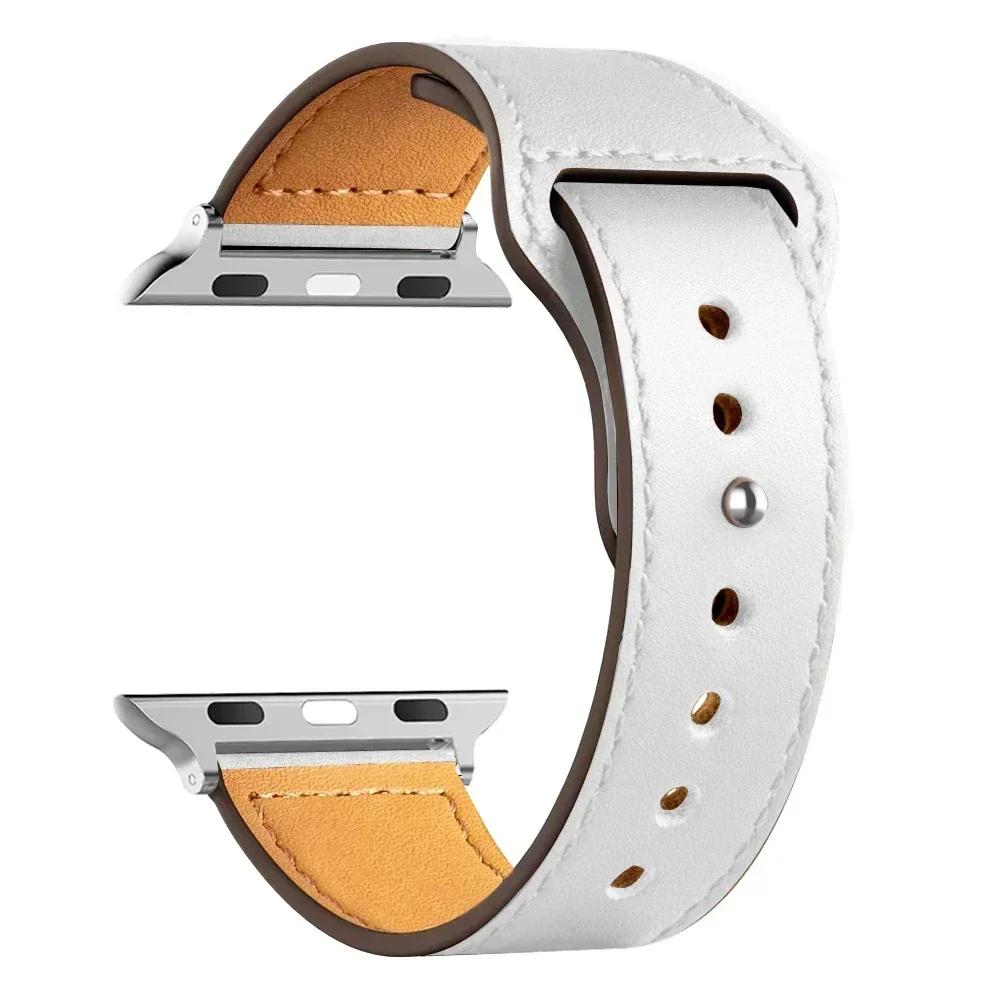 Sport Loop Leather Band For Watch Straps 41mm/45mm 42mm 46mm 40-44mm Bracelet iWatch Series 10 9 8 7 4 5 6 Se Ultra 2 49mm