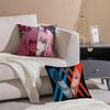 Anime D-Darling In The Franxx 02 Cushion Cover Pillowcase Short Plush Invisible Zipper Room Sofa Cushion Cover
