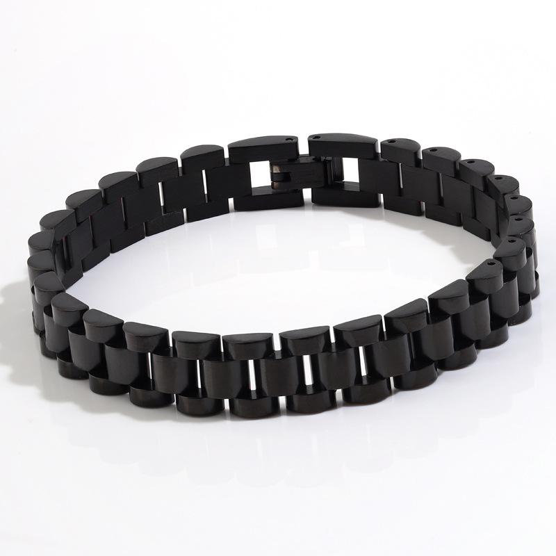 Stainless Steel Bracelet with Strap - High-end, Fashionable, Retro, Versatile Hand Jewelry for Both Men and Women