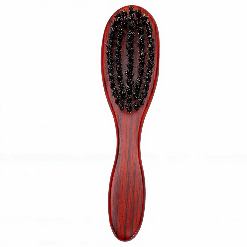 Spazzola per Capelli da Uomo Manico Ergonomico in Legno Spazzola per Capelli e Barba da Uomo per Styling e Grooming