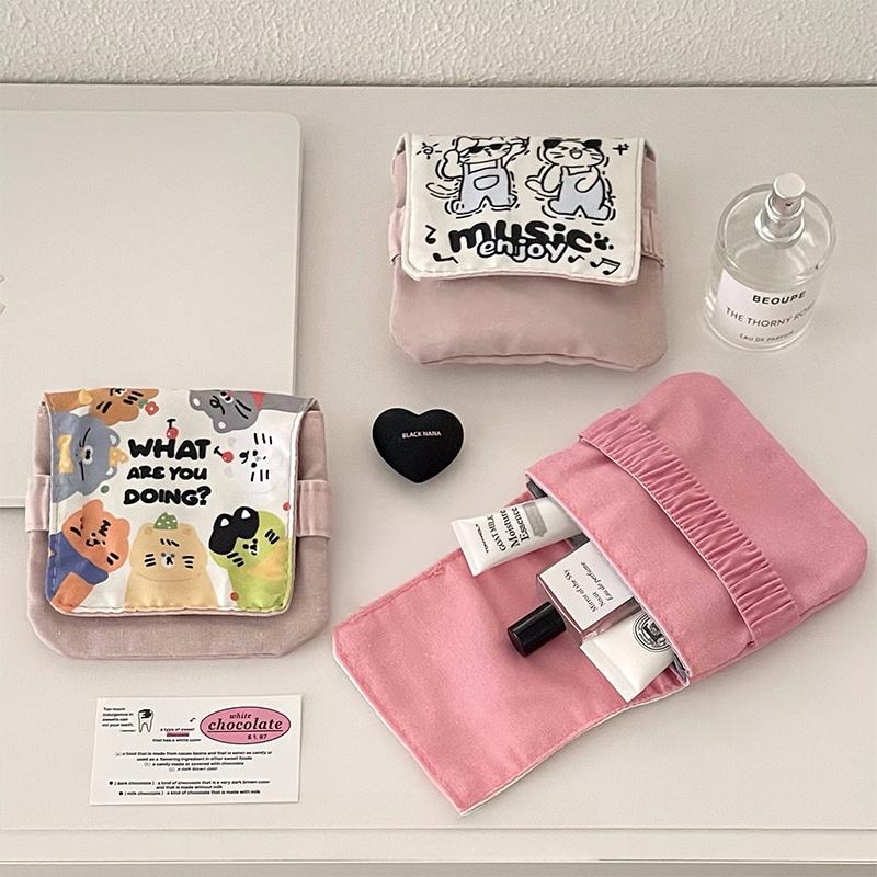 Women Travel Mini Sanitary Napkin Tampon Storage Organizer Small Sanitary Napkin Bag Make Up Coin Money Lipstick Storage Pouch