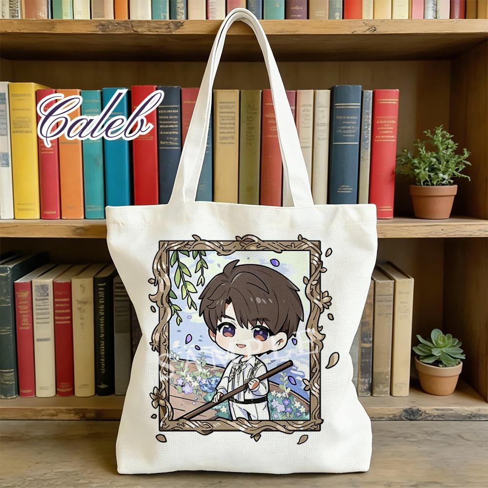 

Love and Deepspace Cartoon Canva Bag Sylus Rafayel Zayne Xavier Caleb 35x40CM Romantic Spring Anime Fans Character Shoulder Bag