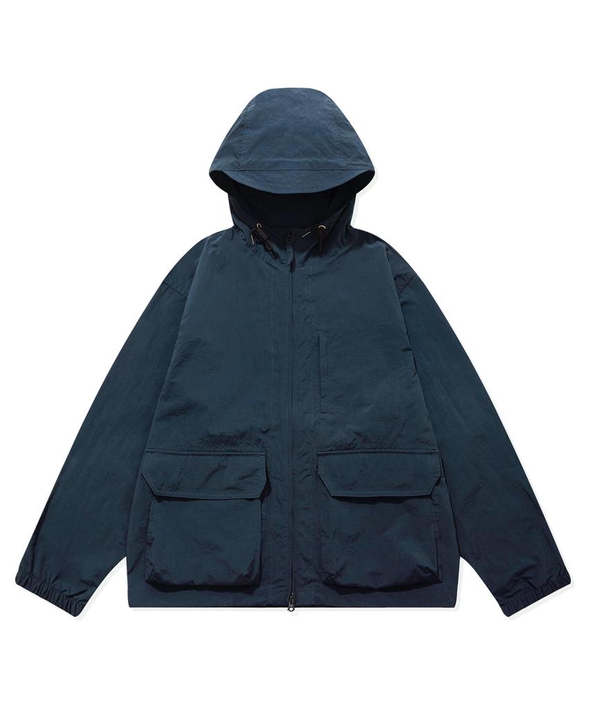 Namerclothing Hooded Wind Breaker Navy