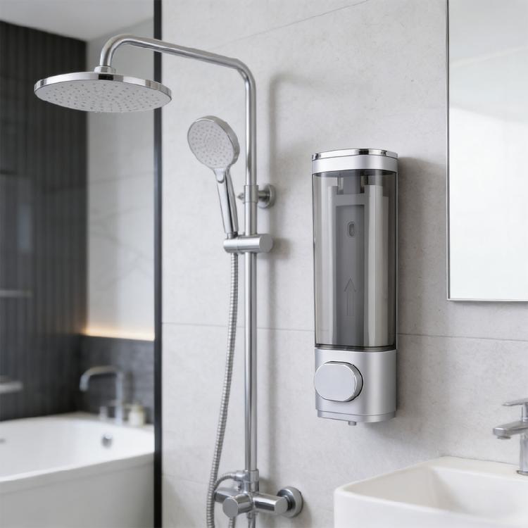 Premium Wall Mount Soap Dispenser 300ml No Holes Required For Cream Shampoo Bathroom Essential