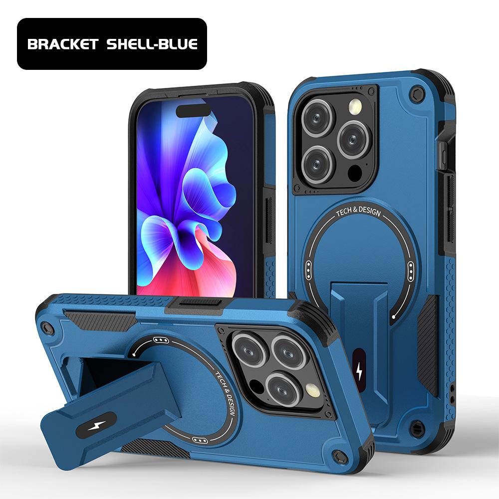 Armor Magnetic Phone Case for iPhone 11 12 14 16 Pro 16 15 14 13 12 Pro Max for Samsung S21 A35 A36 S22 S23 S24 Ultra FE High Quality Shockproof Shell