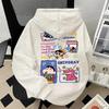Crayon Shin-chan Women's Hooded Sweatshirt - Plus Velvet, Thick, Autumn/Winter Jacket.