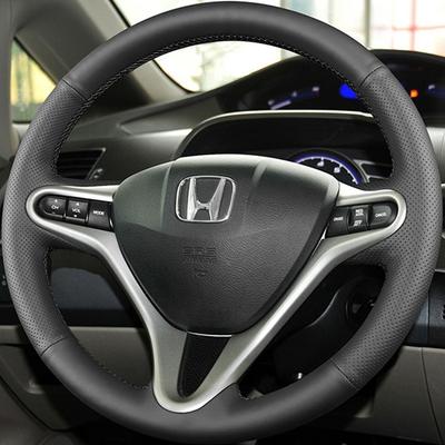 תפור ביד עבור הונדה פיט ג'אז סיטי 2009 2010 2011 2012 2013 ight 2010 2011 2012 2013 2014 כיסוי גלגל הגה לרכב