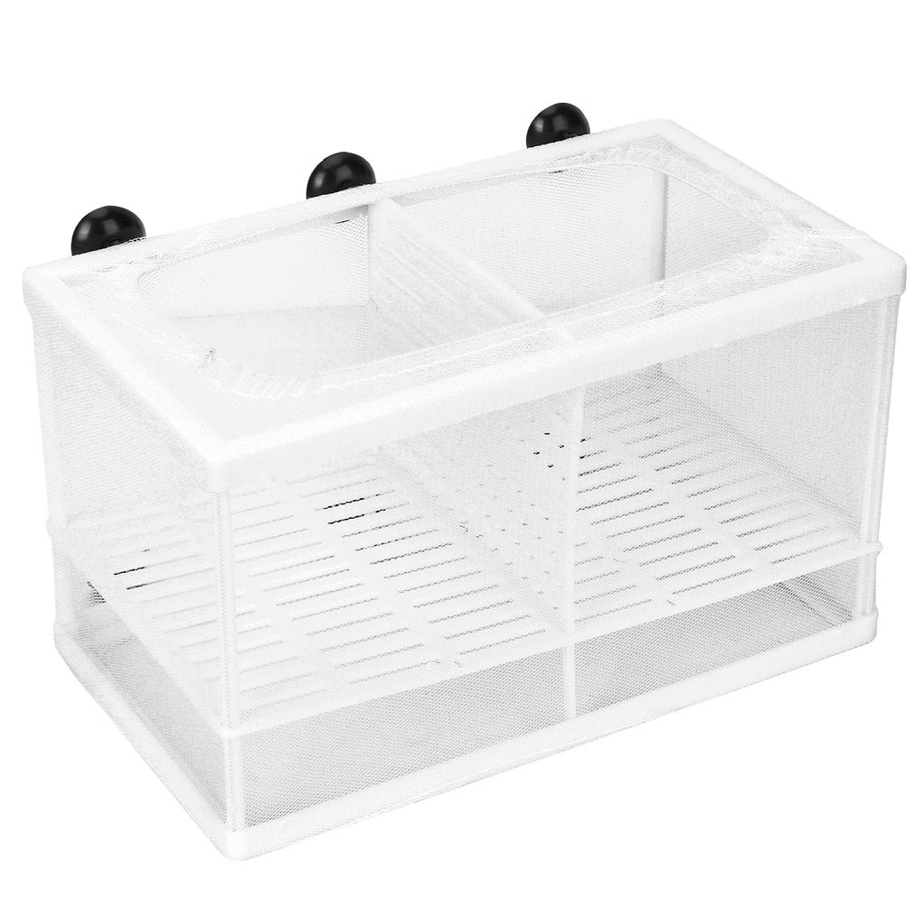 Aquarium Fish Breeder Box Isolation Box Breeder Hatchery Incubator with Suction CupL (with Partition)