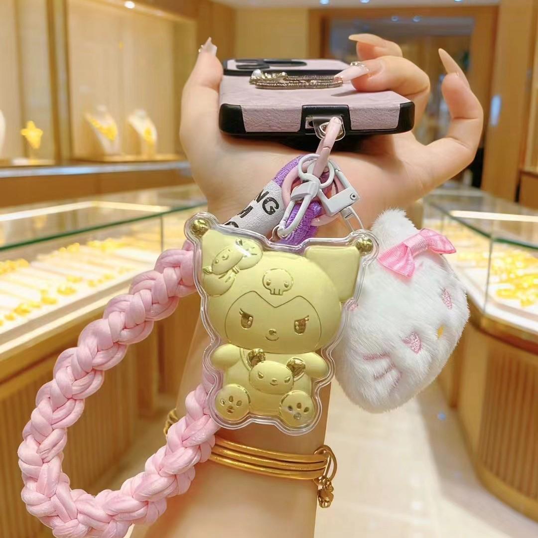 

Подвеска из золота 999 пробы Куроми, шарм для сумки, брелок