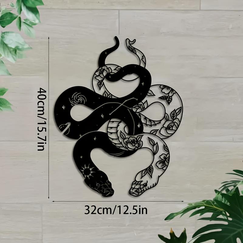 

Double Headed Snake Metal Wall Art Indoor Outdoor Home Decor Modern Classic Luxury Holiday Gift A