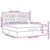 VidaXL Ottoman Bed Frame and Mattress Light Grey 180x200 Cm Fabric 3313258