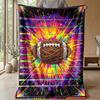 Vibrant Football Artwork Theme blanket Lightweight Warm Flannel Blanket Decorative Throw Blanket for Home Decoration