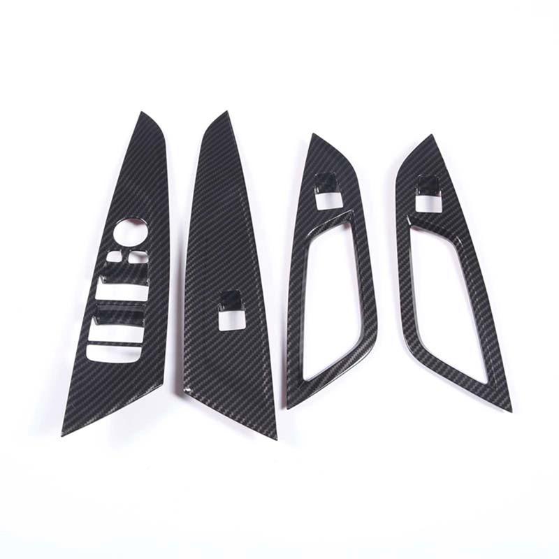 Authentic For BMW 4 Series G26   Car Window Glass Lift Switch Button Panel Frame Cover Trim Replacement Parts (ABS Carbo