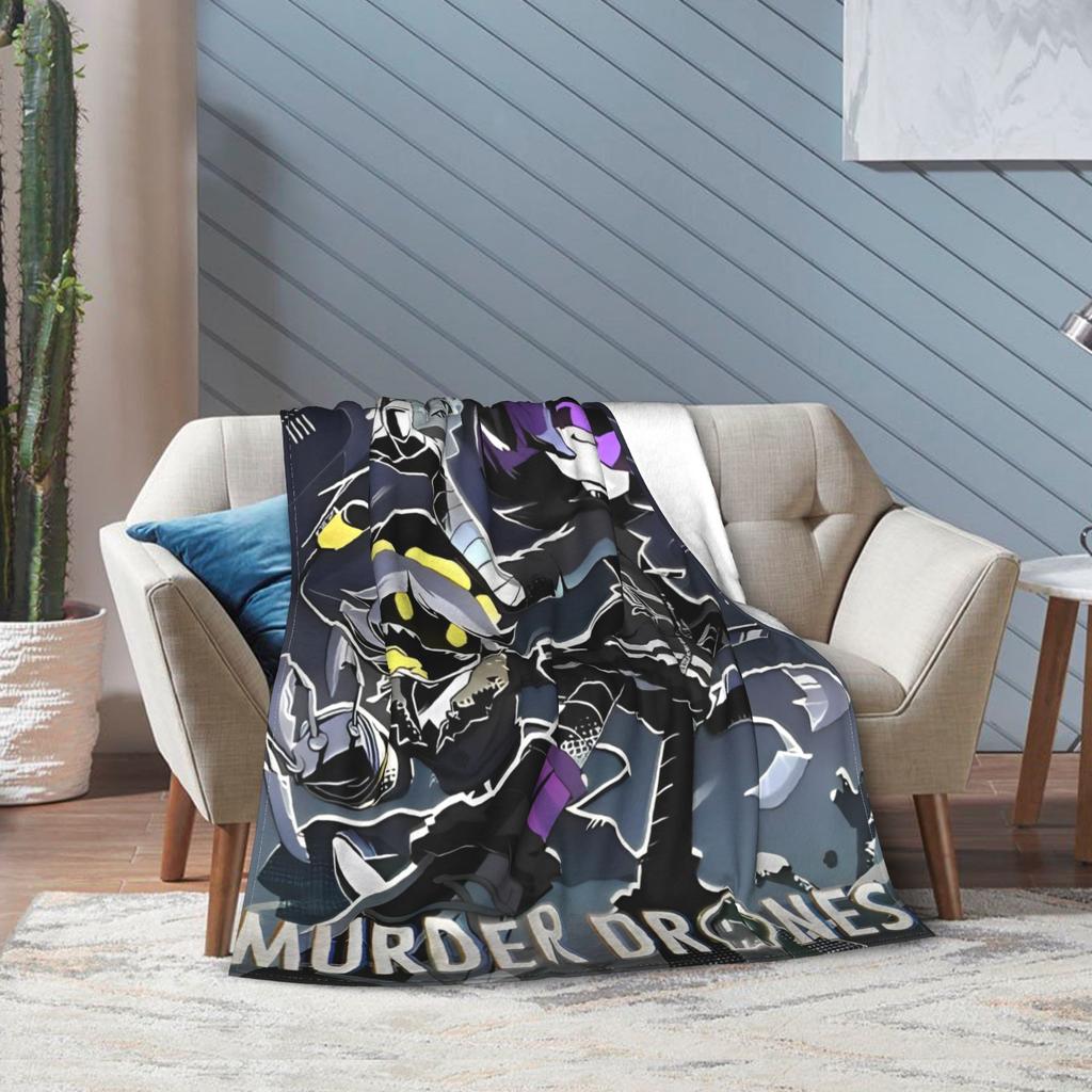 Murder Drones Throw Blanket for Couch Cool Doorman Soft Cozy Plush Blanket 50x60 Inches Multi-size Bedspreads for All Seasons