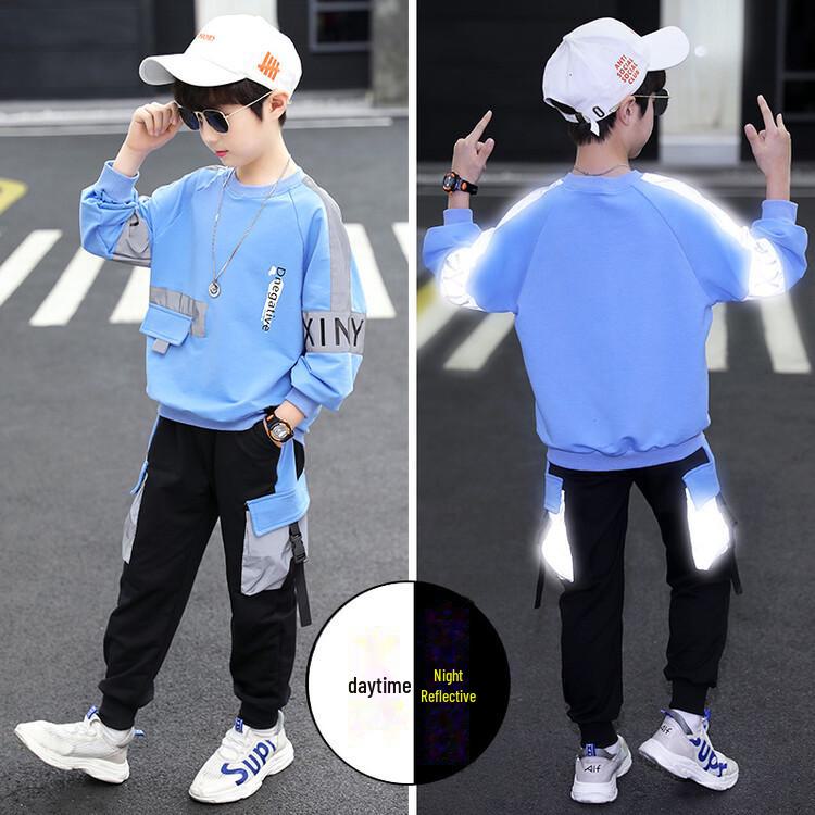 

Новые осенние костюмы-двойки для мальчиков 2024 года — стильные и модные наряды для детей 160 cm